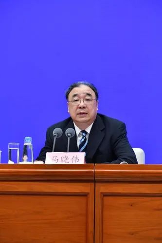  2020年6月7日，国家卫生健康委主任马晓伟在《抗击新冠肺炎疫情的中国行动》白皮书发布会上。新华社记者 李鑫 摄